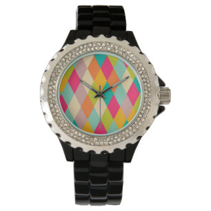 Montre Motif vintage de harlequin