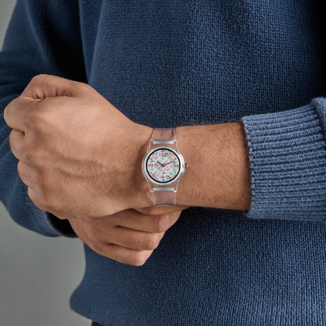 Montre Motifs de monstres drôles colorés mignons (main)