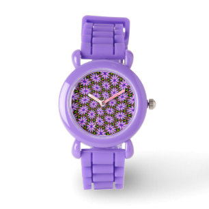 Montre Motifs marguerite violet