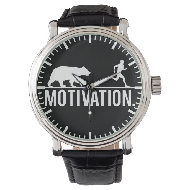 Montre Motivation amusante de l'entraînement - Bear Chasi (devant)