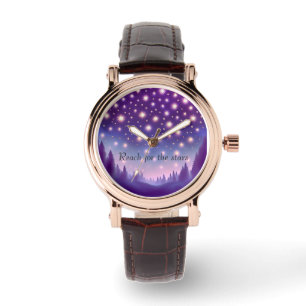 Montre Motivationnel violet étoile Sky Veille