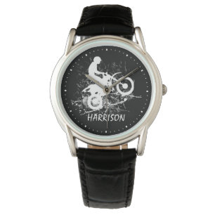 Montre Motocross Dirt Vélo Sports Terminologie Typographi
