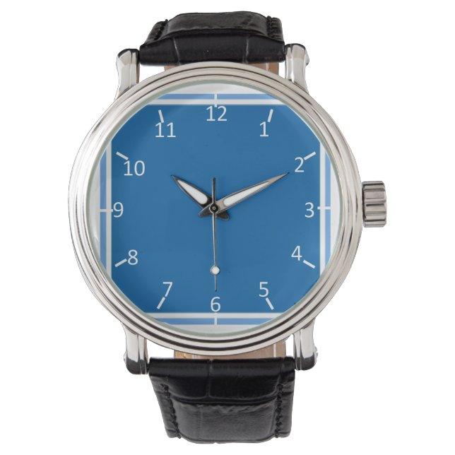 Montre Motoring bleu et blanc (devant)