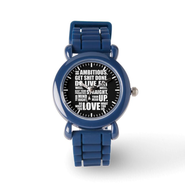 Montre Mots Motivationnels - Soyez Ambitieux (Recto)