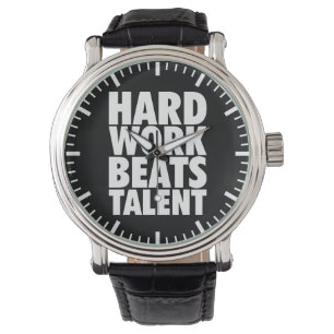 Montre Mots Motivationnels - Travail Dur bat Talent