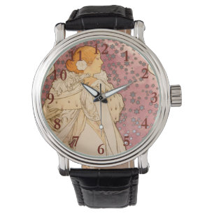 Montre Mucha Art nouveau femme beauté