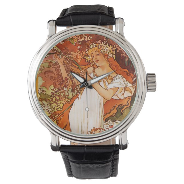 Montre Mucha Art Nouveau Wrist Watch (devant)