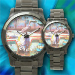 Montre Muelle Los Peines Pelican 0463<br><div class="desc">Peinture Collection "Muelle Los Peines Pelican 0463" Vous n’aurez plus jamais de problème avec l’une de ces montres de bracelet Unisex personnalisées. Fait pour les hommes et les femmes, vous pouvez acheter un couple comme cadeaux pour les amis et la famille. Customisez-le avec votre texte ! Personnalisez la page produit...</div>