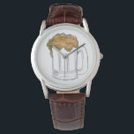 Montre Mug de bière en mousse Stein Ale Bar Boire Watch<br><div class="desc">La montre présente une illustration originale d'une tasse de bière.</div>