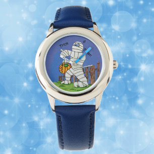 Montre Mummy mignonne de Trick or Treat coincée sur une c