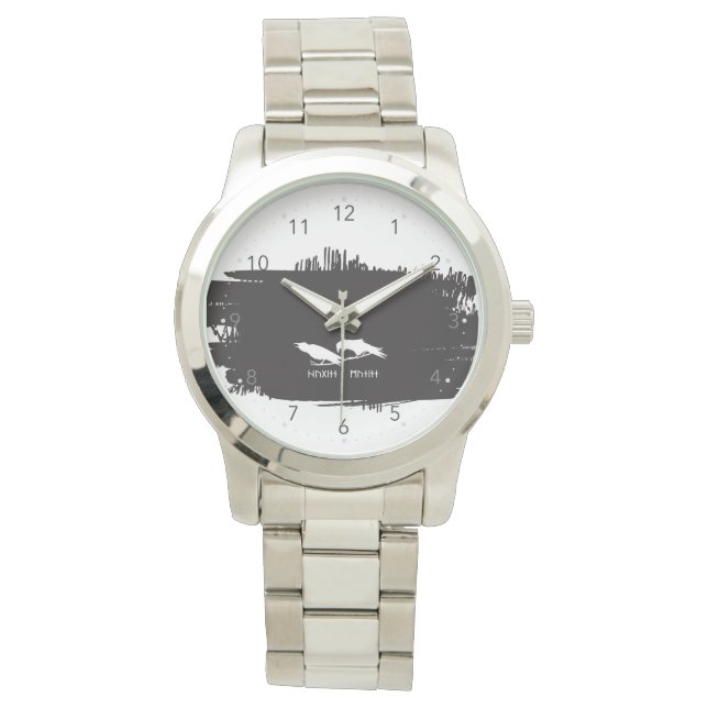 Montre mungin et huggin Odin corbeaux valhalla viking nor (devant)