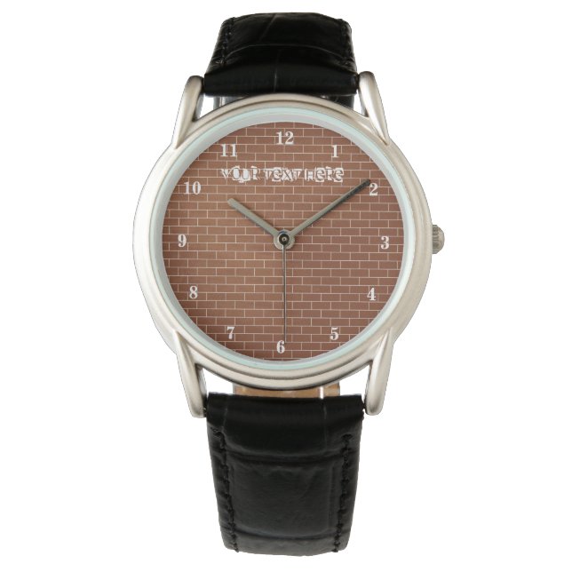 Montre Mur en brique de surveillance de texte personnalis (devant)