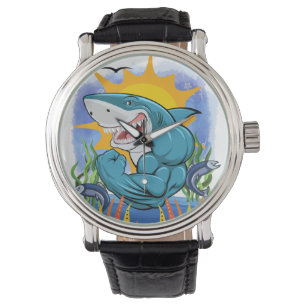 Montre Muscles Flexants de requin Mer Vie Soleil