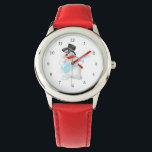 Montre Musical Snowman Watch Christmas Cift<br><div class="desc">Snowman avec guitare MIGNED peinture</div>