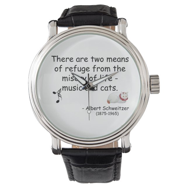 Montre Musique et japonais Cat Art Quotation Watch (devant)