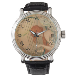 Montre Musique Vintage Anges Musiciens Victoriens Flûte H