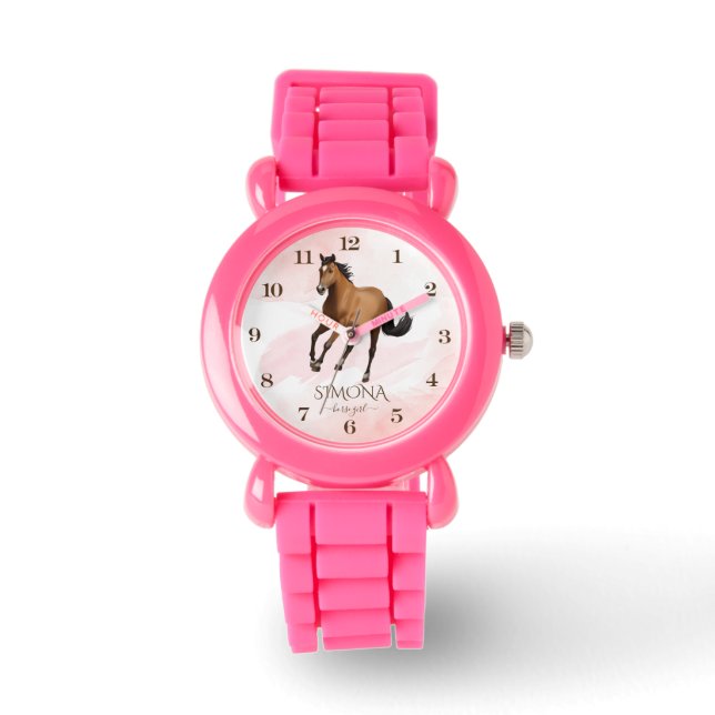 Montre Mustang cheval thème filles cadeaux pony (Recto)