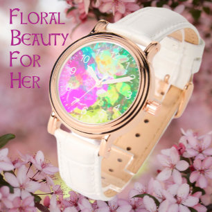 Montre My Secret Rose Garden Pastel Abstrait