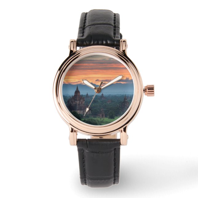 Montre Myanmar, lever de soleil à Bagan (Recto)