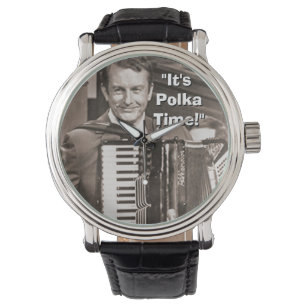 Montre Myron Floren dit que c'est "Polka Time" Wrist Watc