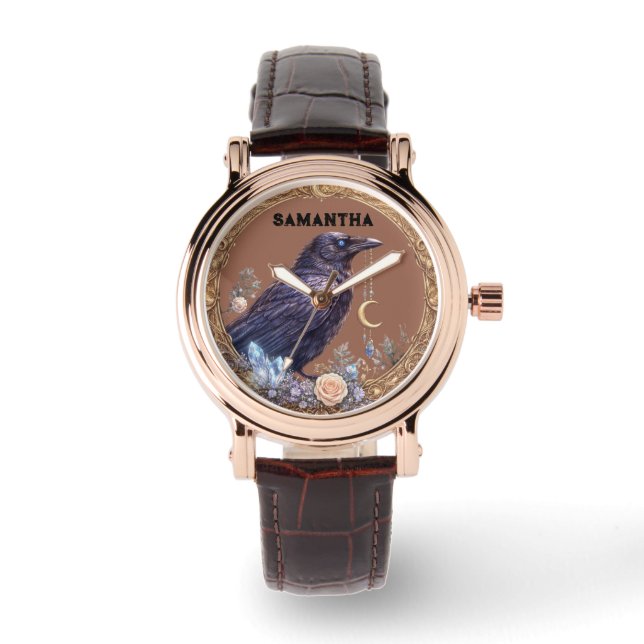 Montre Mystical Raven Unisex Custom Name (Recto)