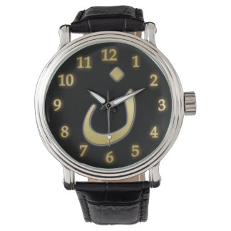 Montre N doré pour Nazarine - sur Noir