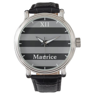Montre name on black stripes