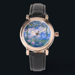 Montre Nappes D'Eau<br><div class="desc">Water Lilies est une série de plus de 200 peintures à l'huile réalisées par l'impressionniste Claude Monet français. Ce tableau,  achevé en 1919,  présente des tons bleu et rose.</div>