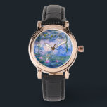 Montre Nappes D'Eau<br><div class="desc">Water Lilies est une série de plus de 200 peintures à l'huile réalisées par l'impressionniste Claude Monet français. Ce tableau,  achevé en 1919,  présente des tons bleu et rose.</div>