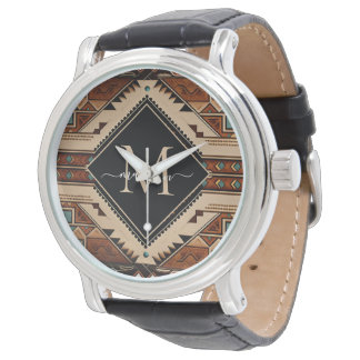 Montre Native American Indian Culture Boho Style Monogram
