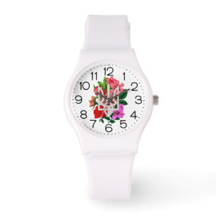 Montre Nature morte botanique et trident ukrainien tryzub