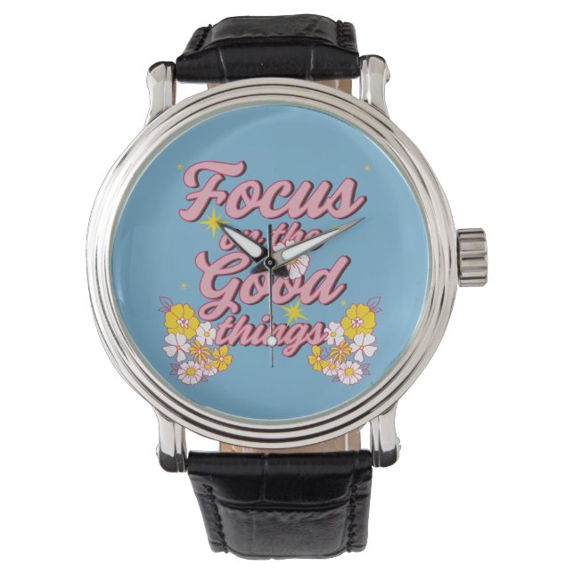 Montre Nature Soul Slogan | Focus sur les bonnes choses (devant)