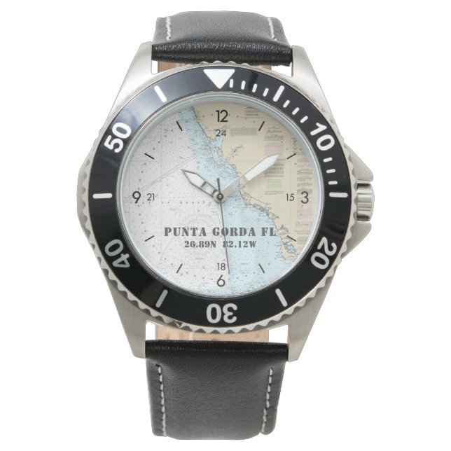 Montre Nautique Latitude Longitude Boater's Southwest FL (devant)