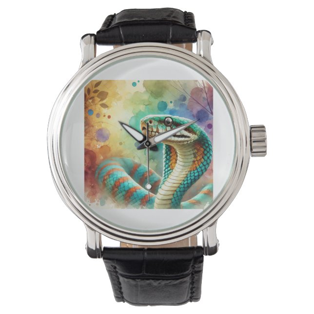 Montre Nauyaca Snake 050824AREF122 - Watercolor (devant)
