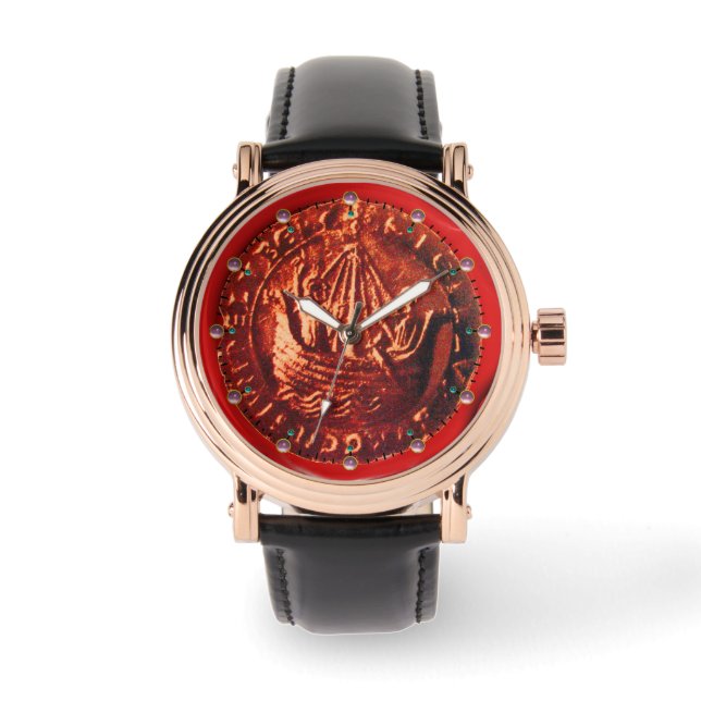 Montre NAVIRE ANTIQUE, Sceau de cire rouge GALLEON (Recto)