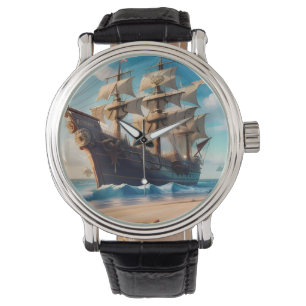 Montre Navire pirate de plage tropicale