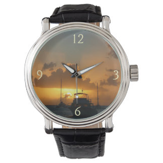 Montre Navires et Sunset Tropical Seascape