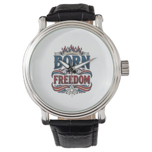 Montre Né dans le maillot vectoriel vintage patriotique d