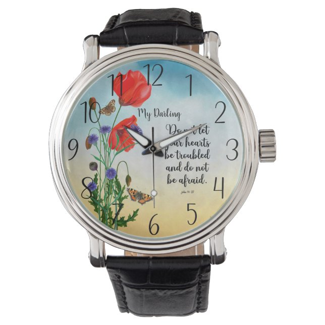 Montre Ne laissez pas votre coeur troublé (devant)