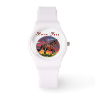 Montre Né libre Cheval art