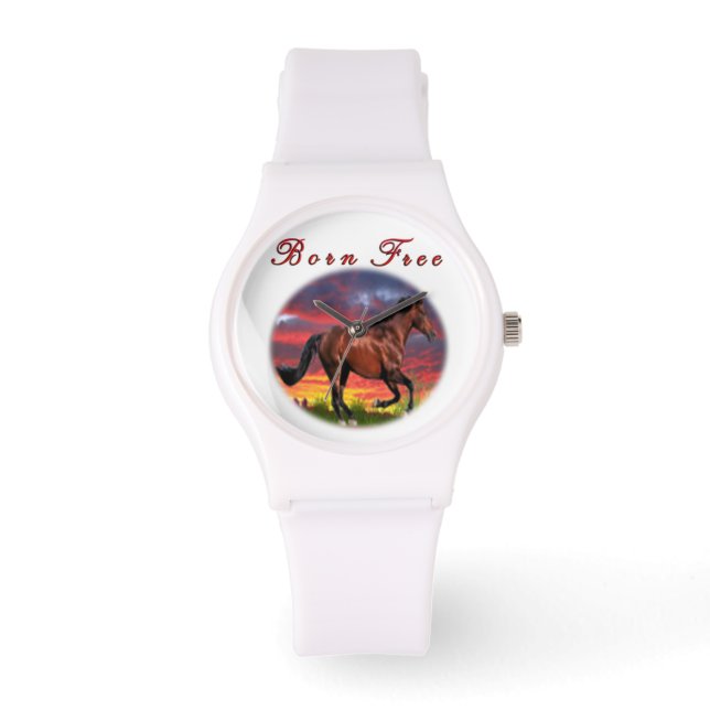Montre Né libre Cheval art (Recto)
