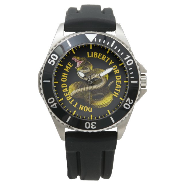 Montre Ne Marche Pas Sur Moi Drapeau Gadsden 2ème Amendem (devant)