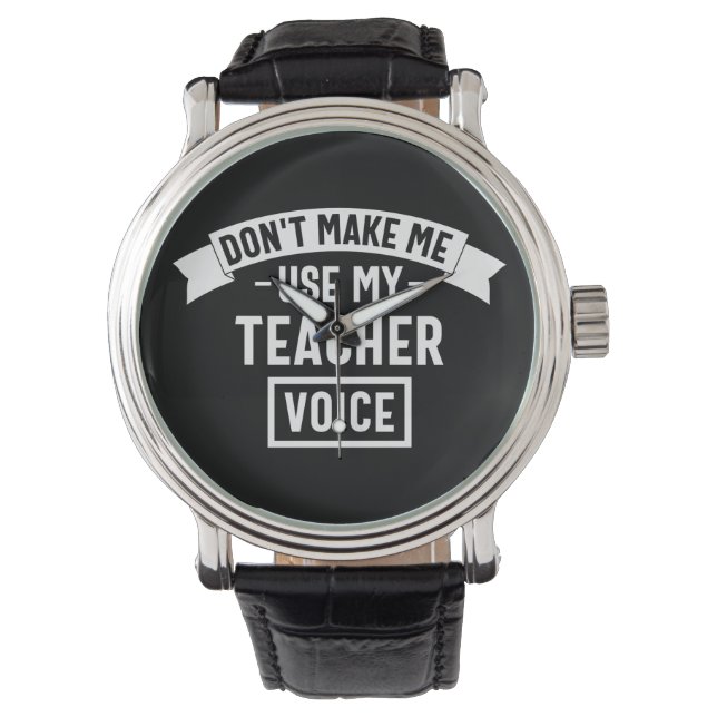 Montre ne m'oblige pas à utiliser ma voix d'enseignant (devant)
