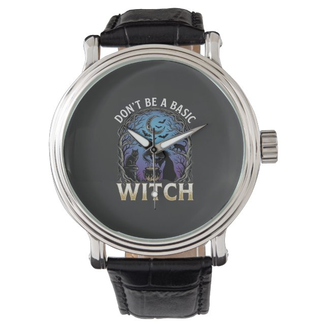 Montre Ne Soyez Sorcière De Base Pot De Halloween Chats N (devant)