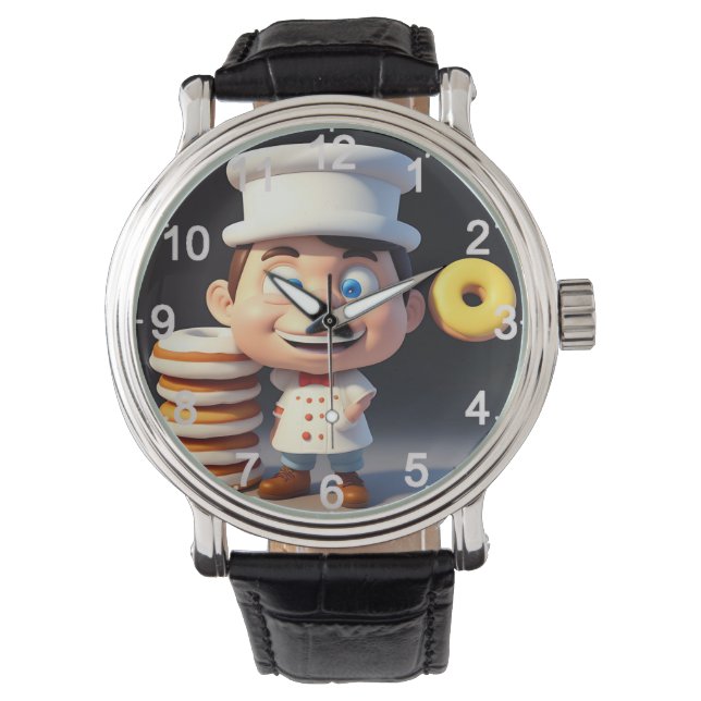 Montre Ne Touchez Pas Mes Donuts, Wrist Watch (devant)