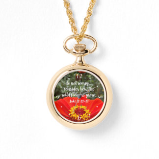 Montre ne vous inquiétez pas fleur zinnia orange