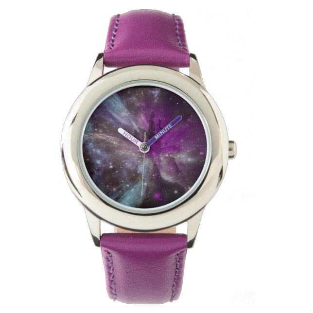 Montre Nebula violette et étoiles (devant)