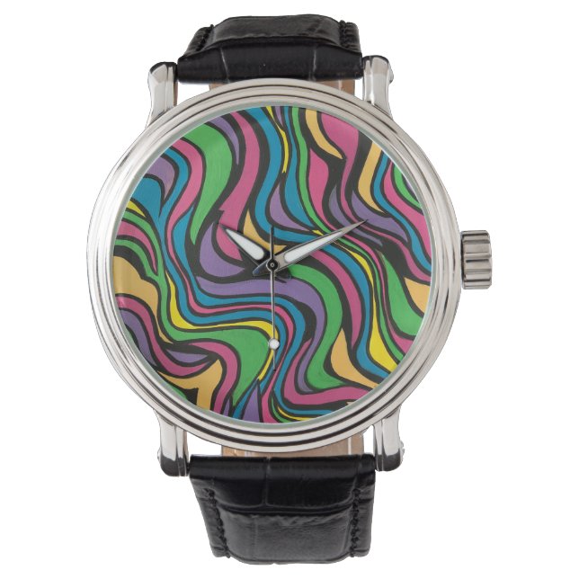 Montre Neon Brook-Hand Painted Abstract Art (devant)