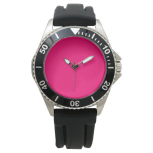 Montre Neon Pink Diver Watch - Personnalisable & Gras