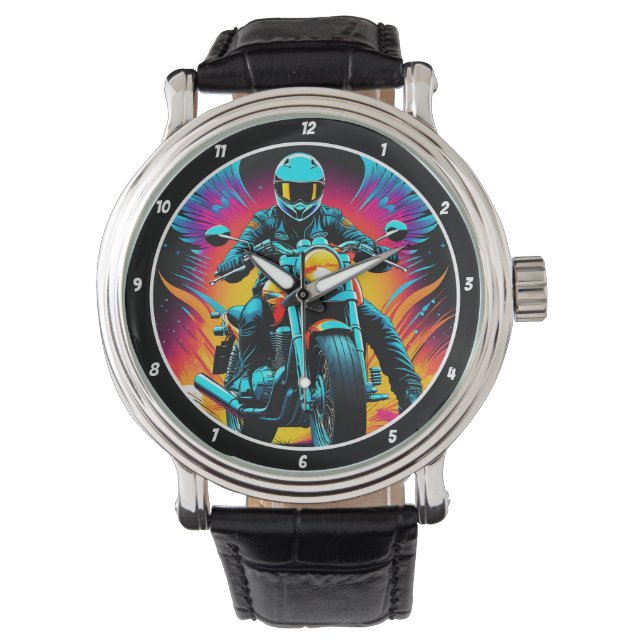 Montre Neon Ride, Biker Watch Face (devant)